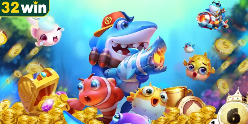 Sảnh game bắn cá 32WIN có nhiều điểm thú vị